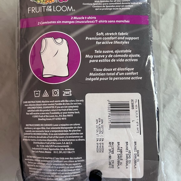 FRUIT OF THE LOOM 2 MUSCLES SHIRTS - Picture 6 of 8